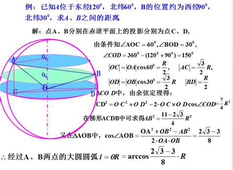 方位角法|球面距离与方位角公式的推导：解三角形法